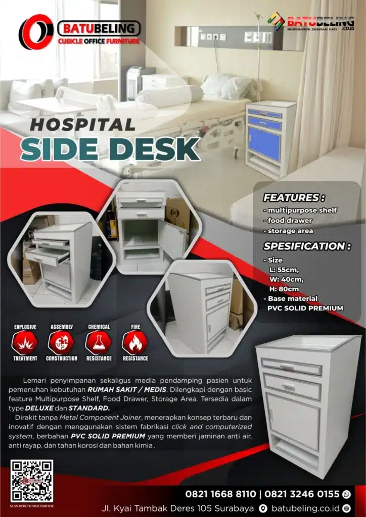 bedside cabinet rumah sakit 1 hospital side desk batubeling